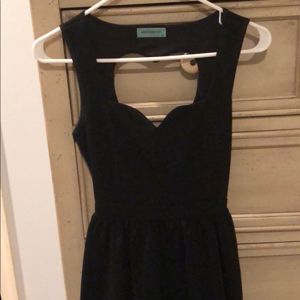 Heart back open dress